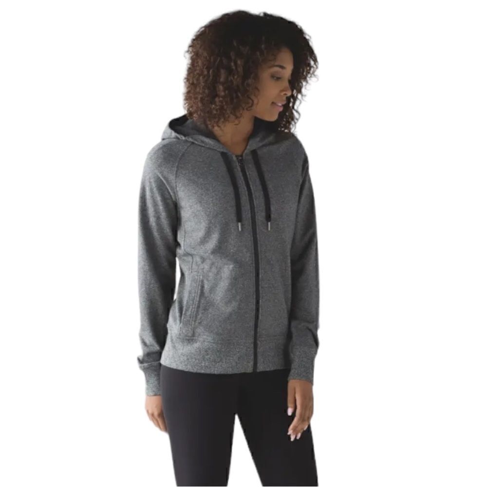 Lululemon Split Hoodie in Heathered Sparkle Black